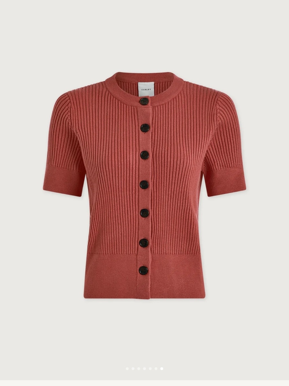 Varley Micha Short Sleeve Ribbed Mauvewood